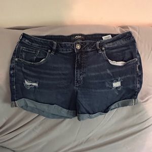 Silver Jean Shorts